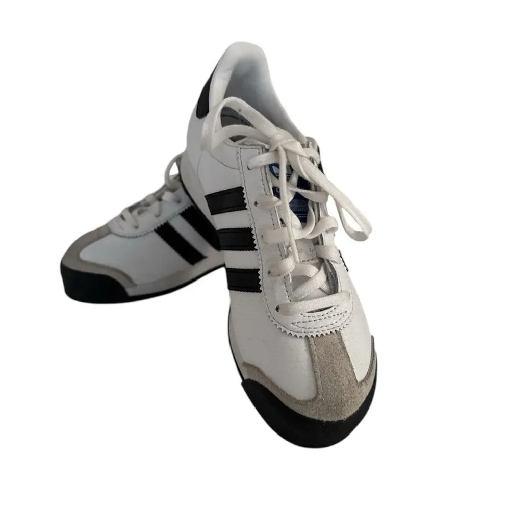 adidas Samoa  Kids Sneakers White and Black EUC